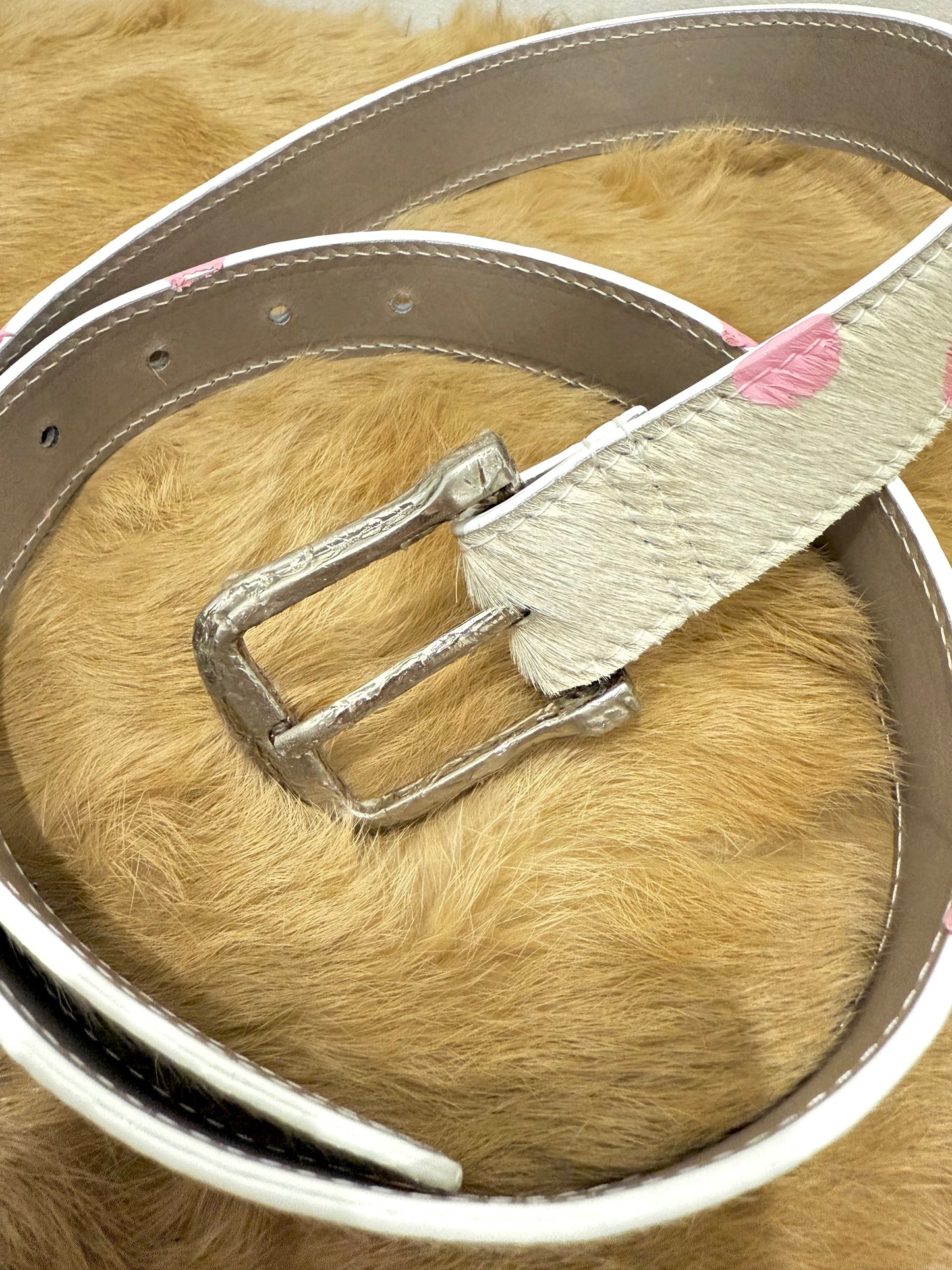 Polka Dot Leather Belt