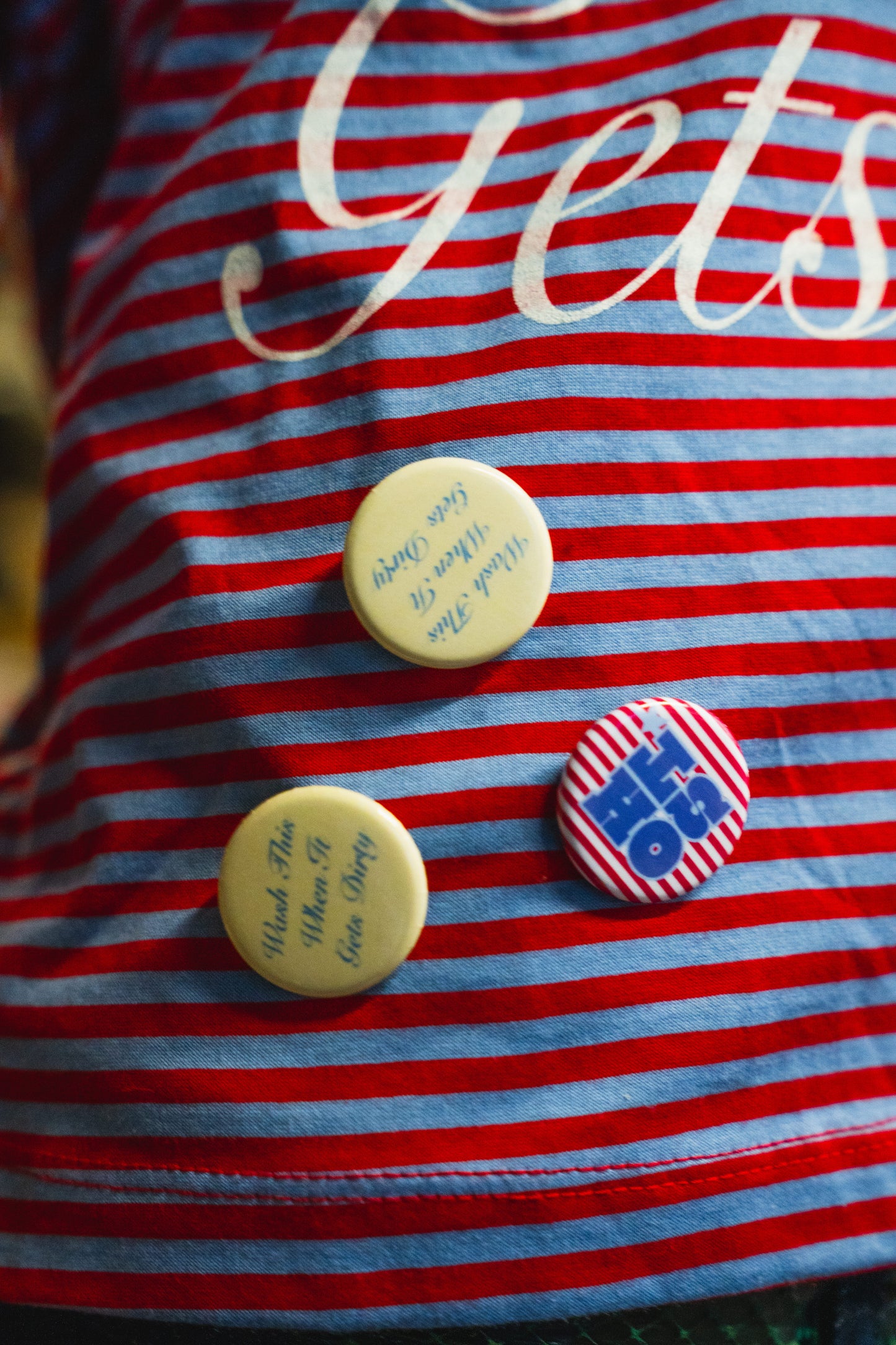"WASH THIS WHEN IT GETS DIRTY" STRIPES LONGSLEEVE