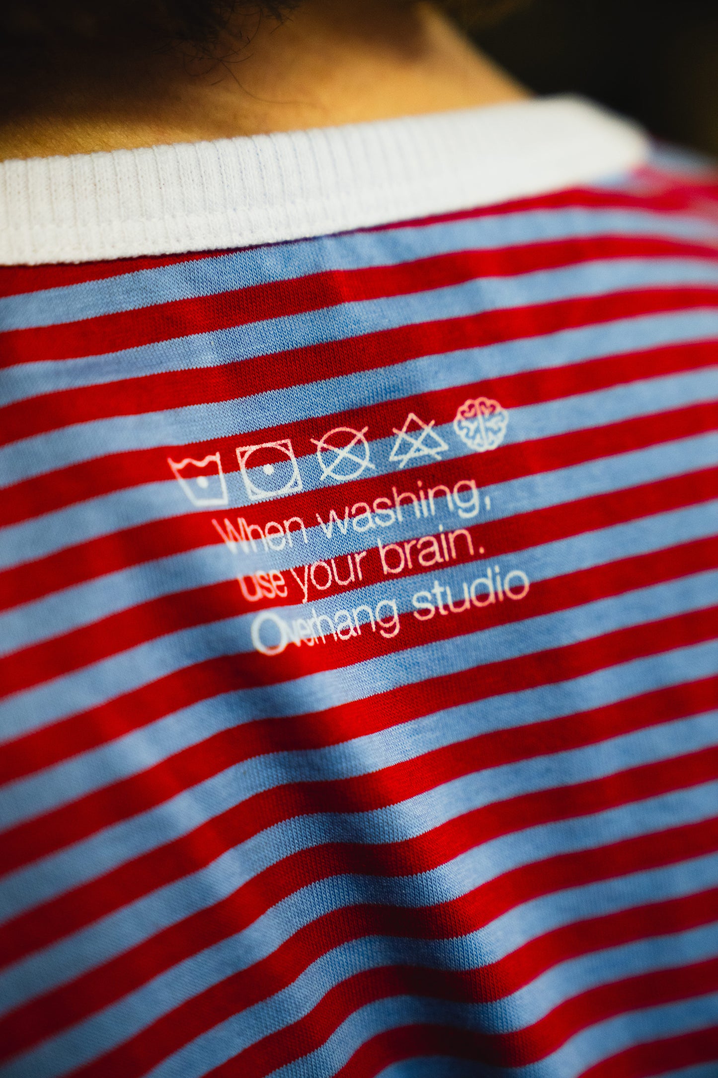 "WASH THIS WHEN IT GETS DIRTY" STRIPES LONGSLEEVE