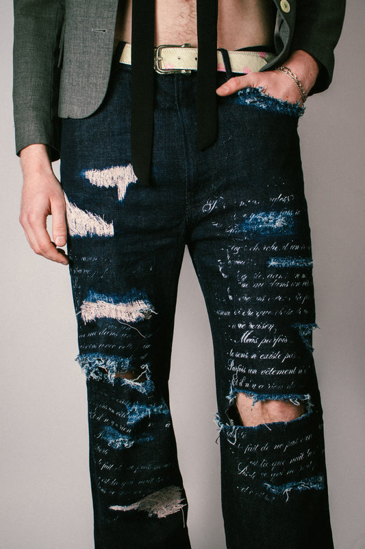 Calligraphic Scab Denim