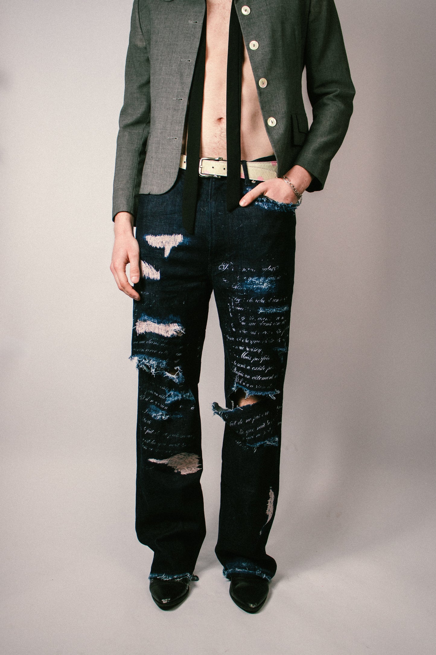 Calligraphic Scab Denim