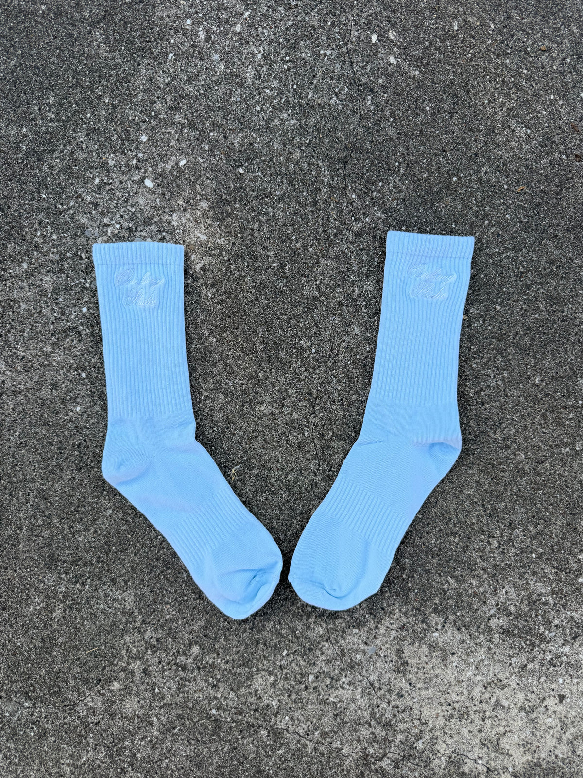 Embroidery Ribbed Socks