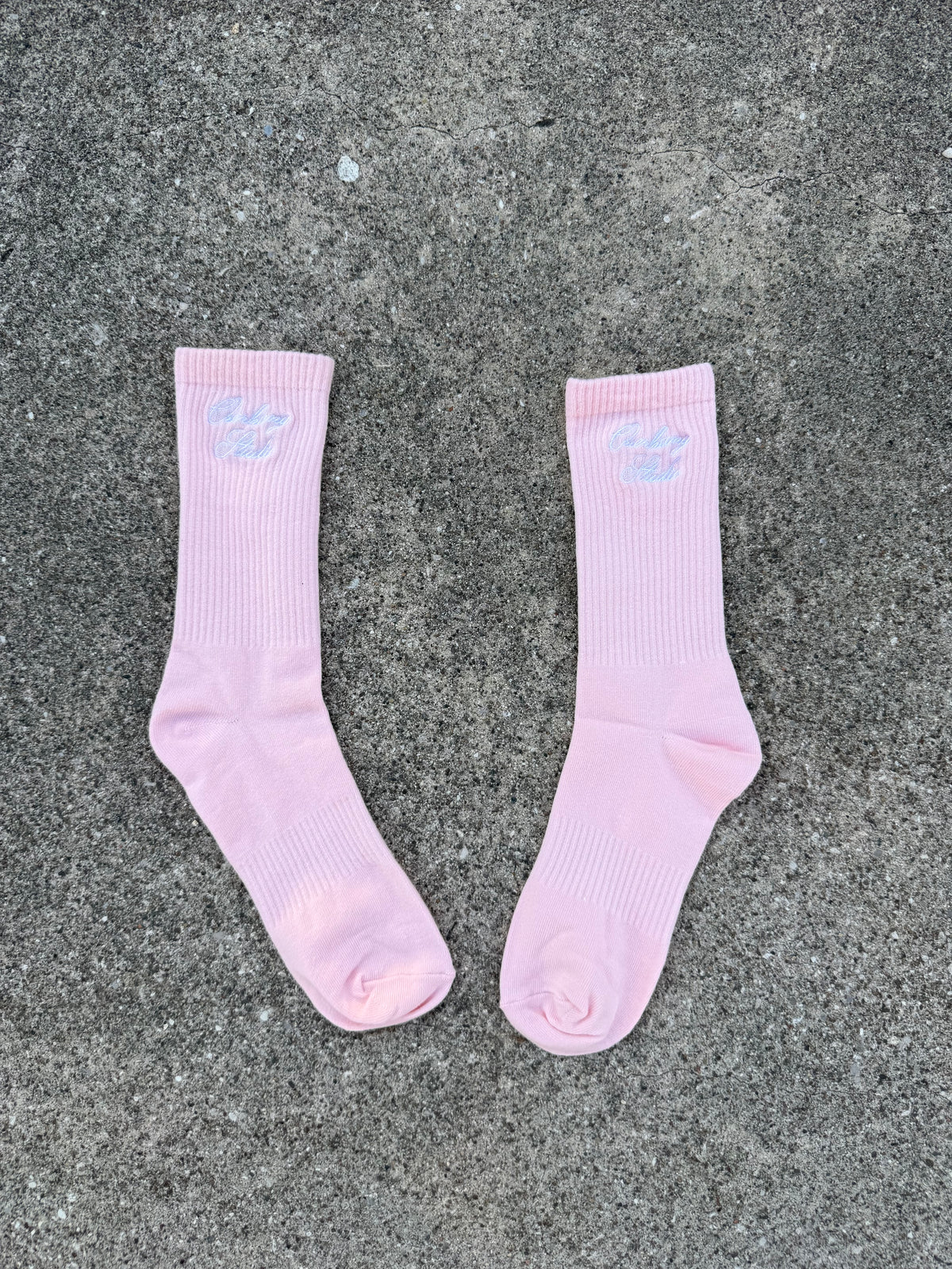Embroidery Ribbed Socks